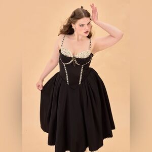 Lacemade Black Gothic Corset Dress
